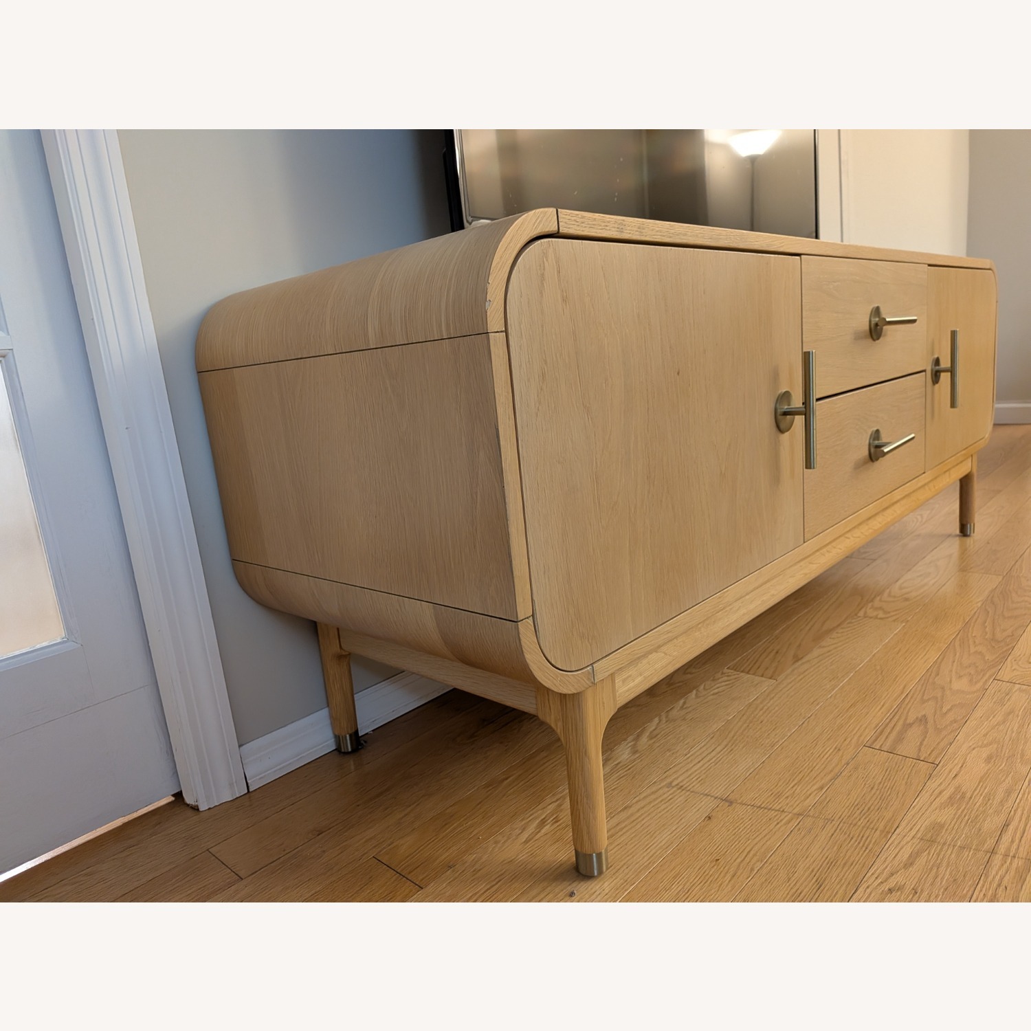 Anthropologie Natural Wood Media Storage - image-5