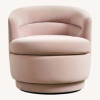 West Elm Pale Pink Swivel Chair