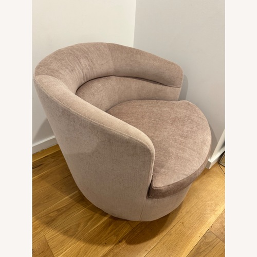 Used West Elm Pale Pink Swivel Chair for sale on AptDeco