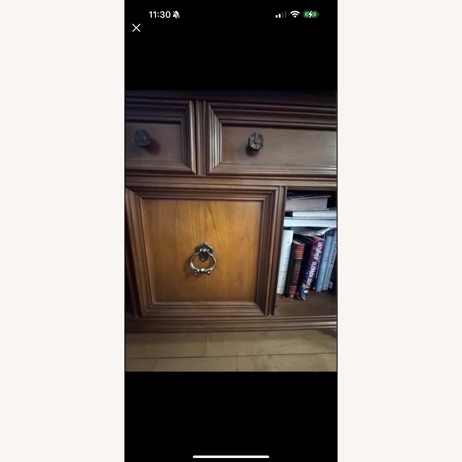 Vintage Light Brown Wood Sideboard - image-5