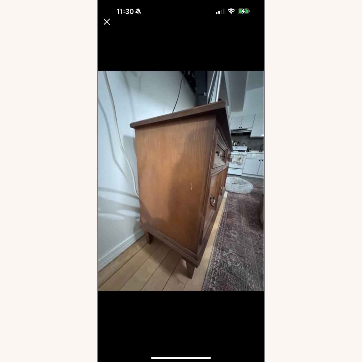 Vintage Light Brown Wood Sideboard - image-3