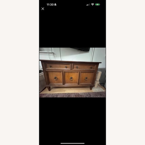 Used Vintage Light Brown Wood Sideboard for sale on AptDeco