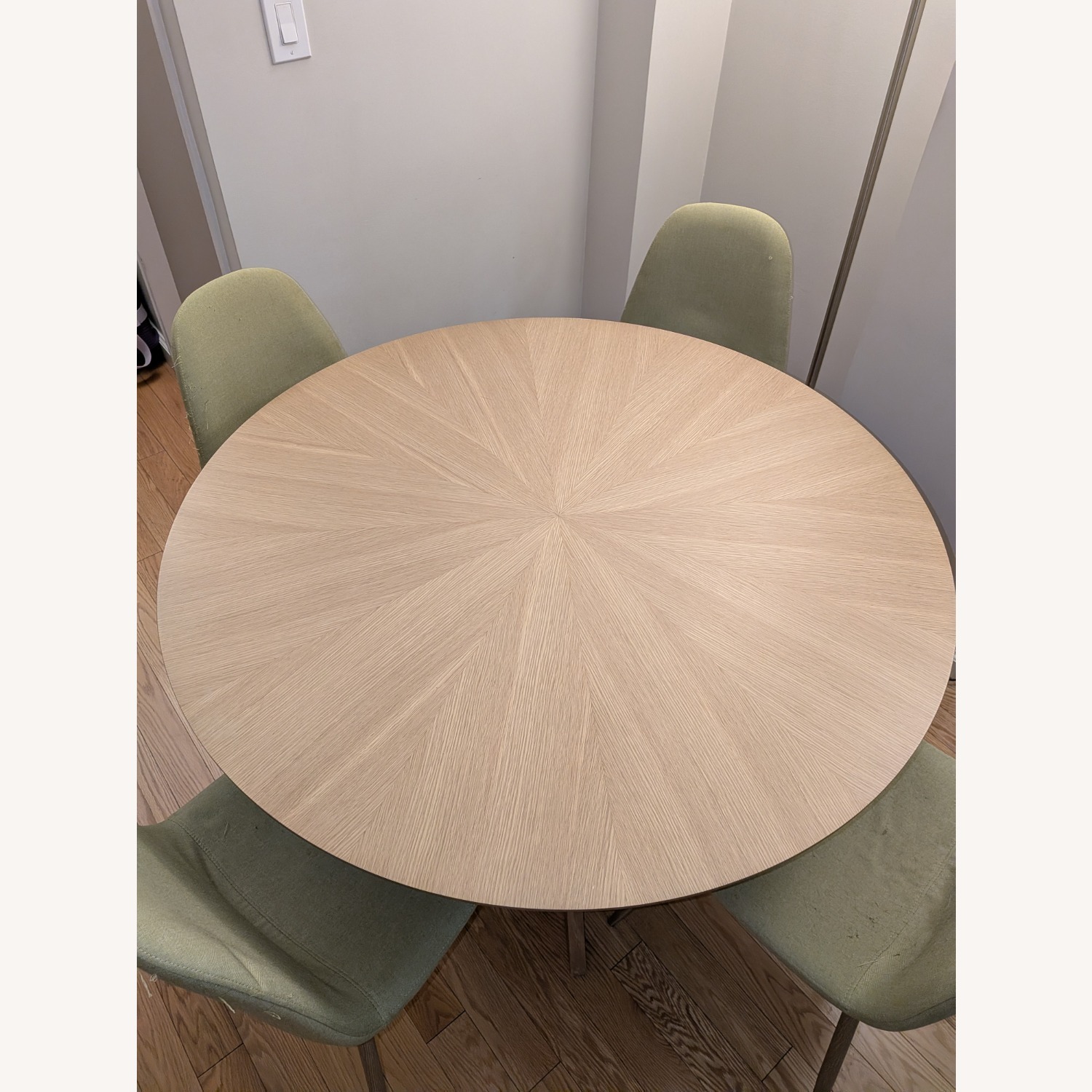 Natural Wood Dining Sets (Round Table + 4 Chairs) - image-2