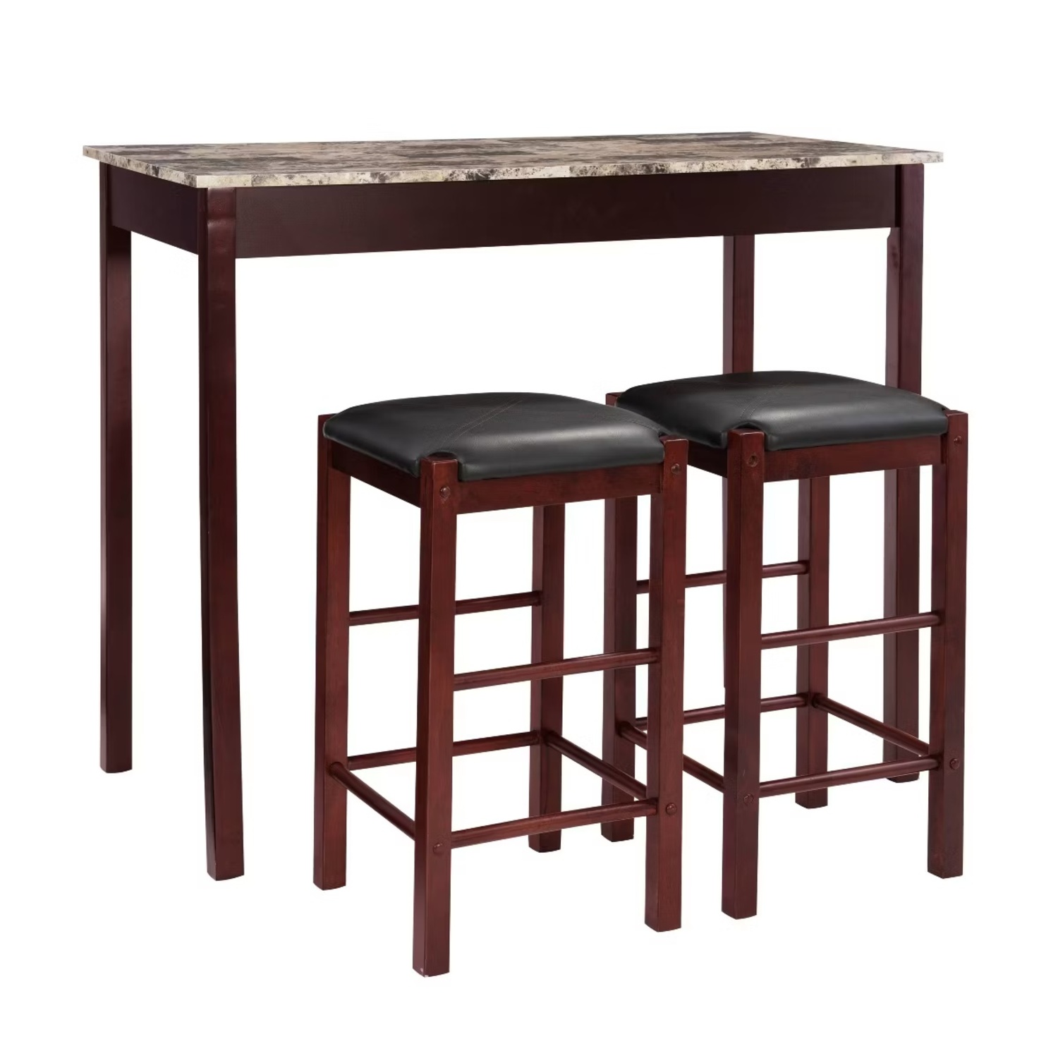 Wayfair Black Wood High Bar Table + 2 Chairs Sets - image-5
