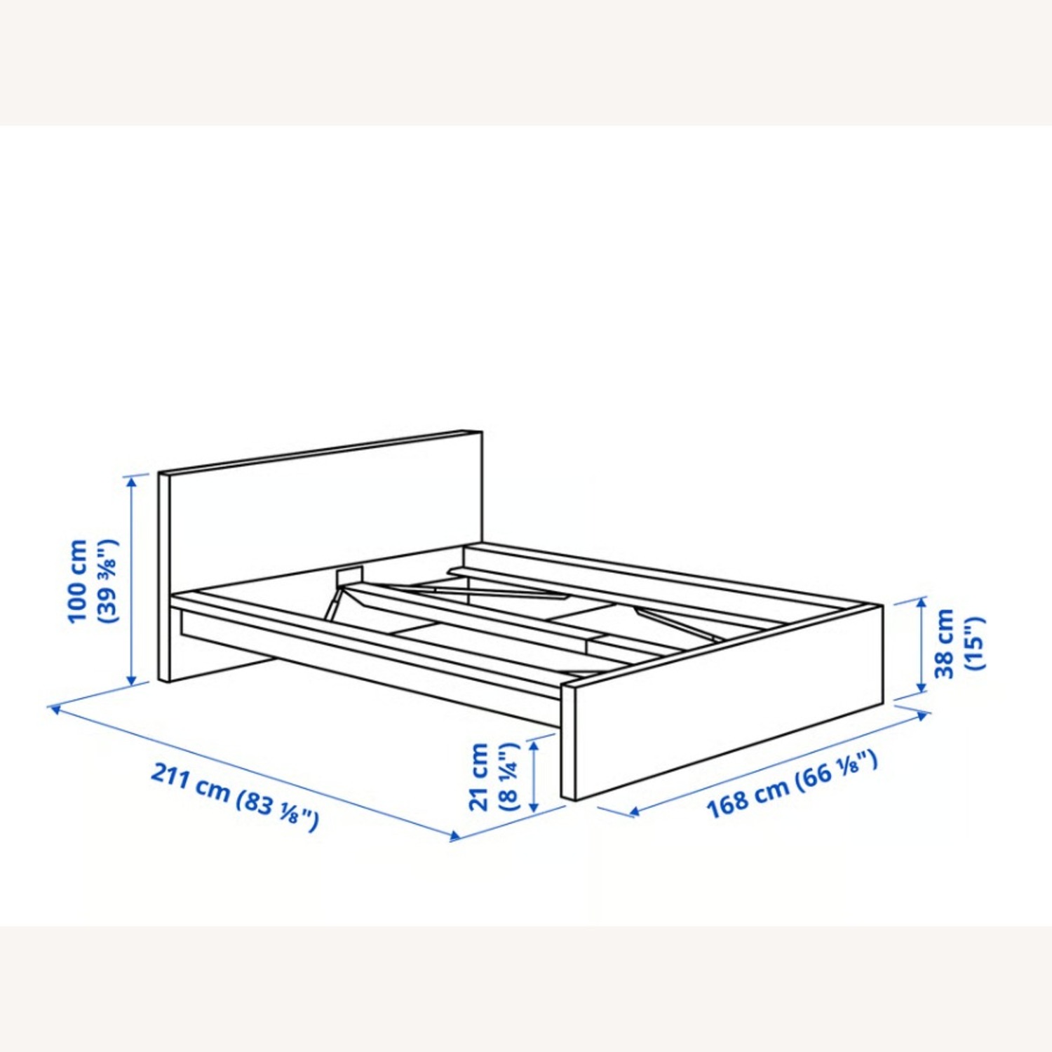 IKEA Malm King Bed w Luroy Bed Slats - image-3