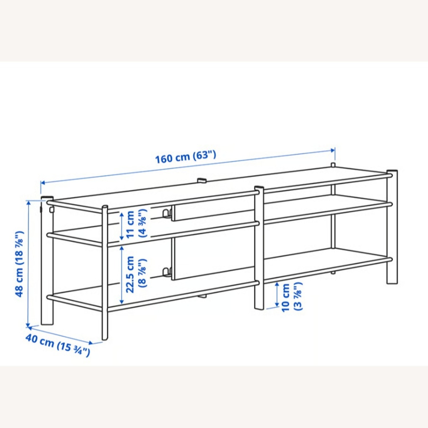 IKEA Jattesta TV Unit White Light Bamboo - image-4