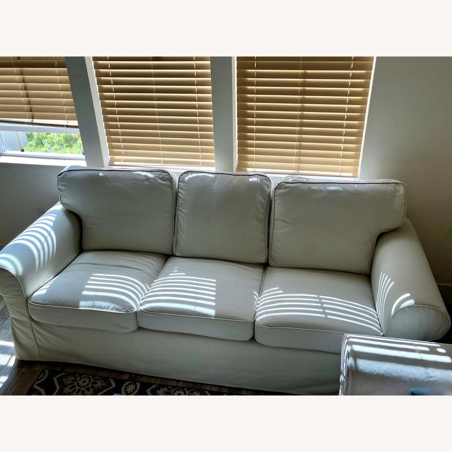 IKEA Uppland Three-Seat Sofa White Fabric - image-1