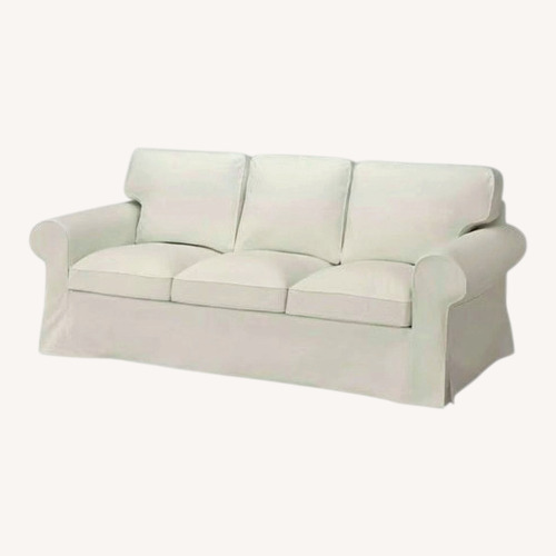 Used IKEA Uppland Three-Seat Sofa White Fabric for sale on AptDeco