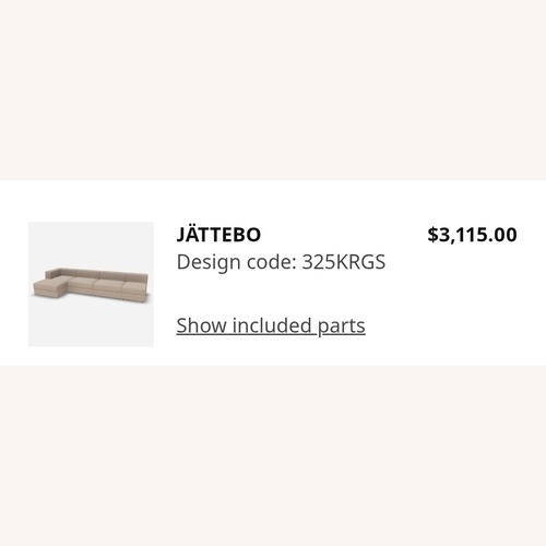 Used IKEA Jattebo Natural Fabric 3+ Piece Sectional for sale on AptDeco