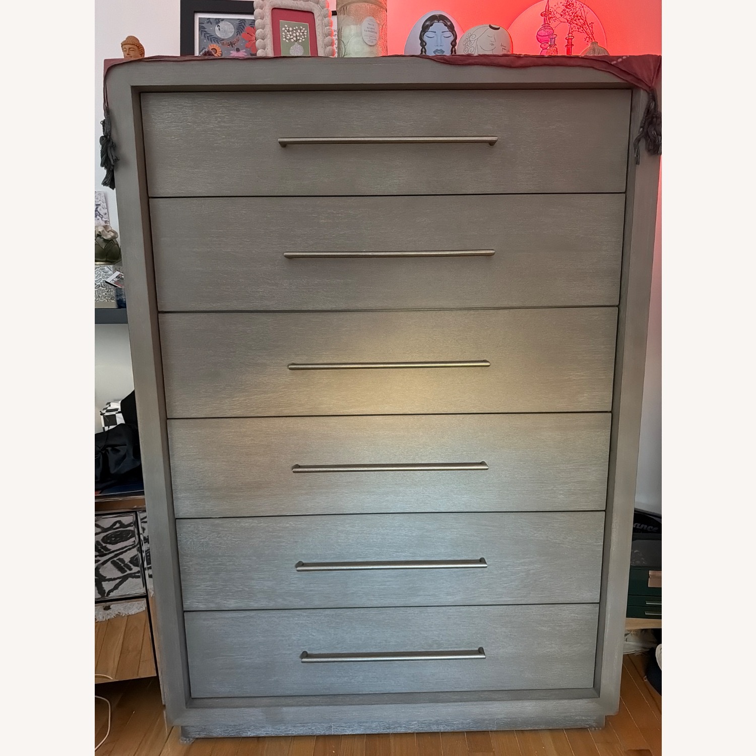 Macy's Tivie Light Gray Dresser - image-1