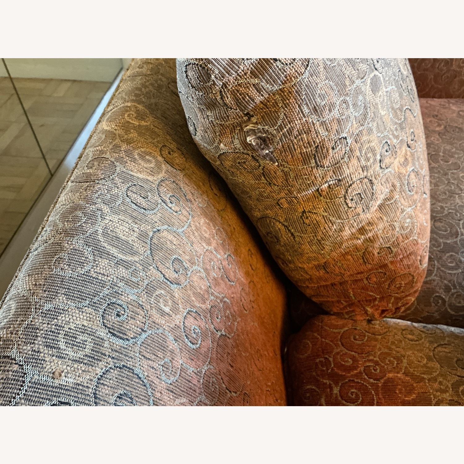 Vintage/Antique Fabric 2 Seater Sofa - image-6