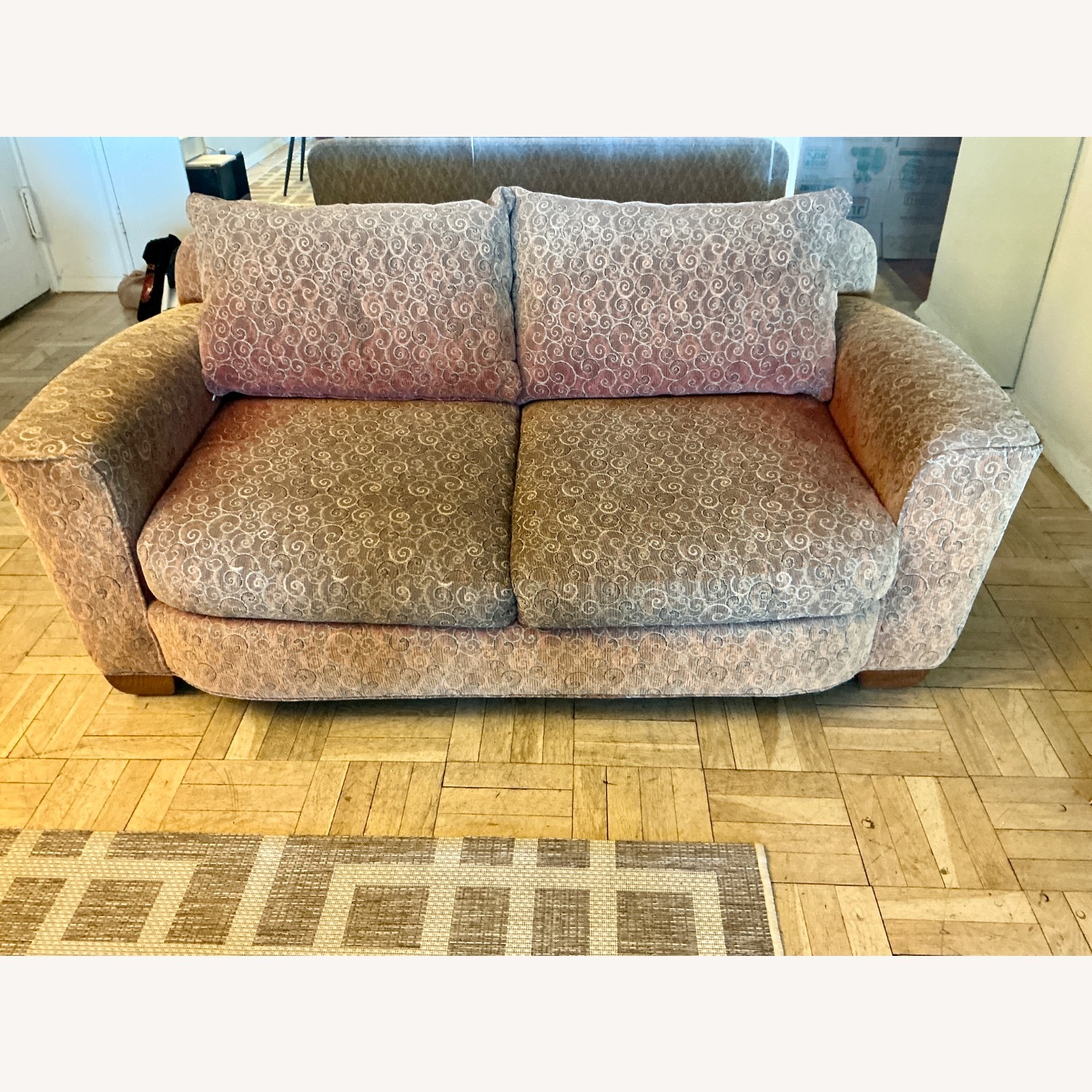 Vintage/Antique Fabric 2 Seater Sofa - image-5