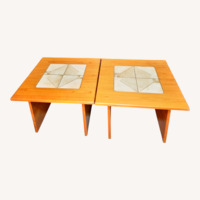 Set of 2 Gangso Teak End Tables 