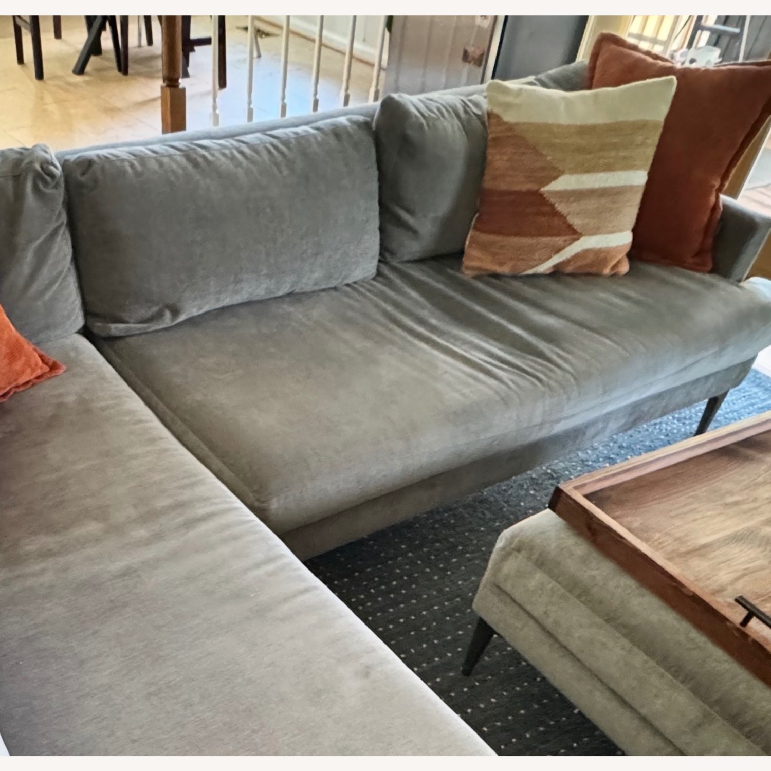 West Elm Andes Light Gray 2 Piece Sectional - image-4