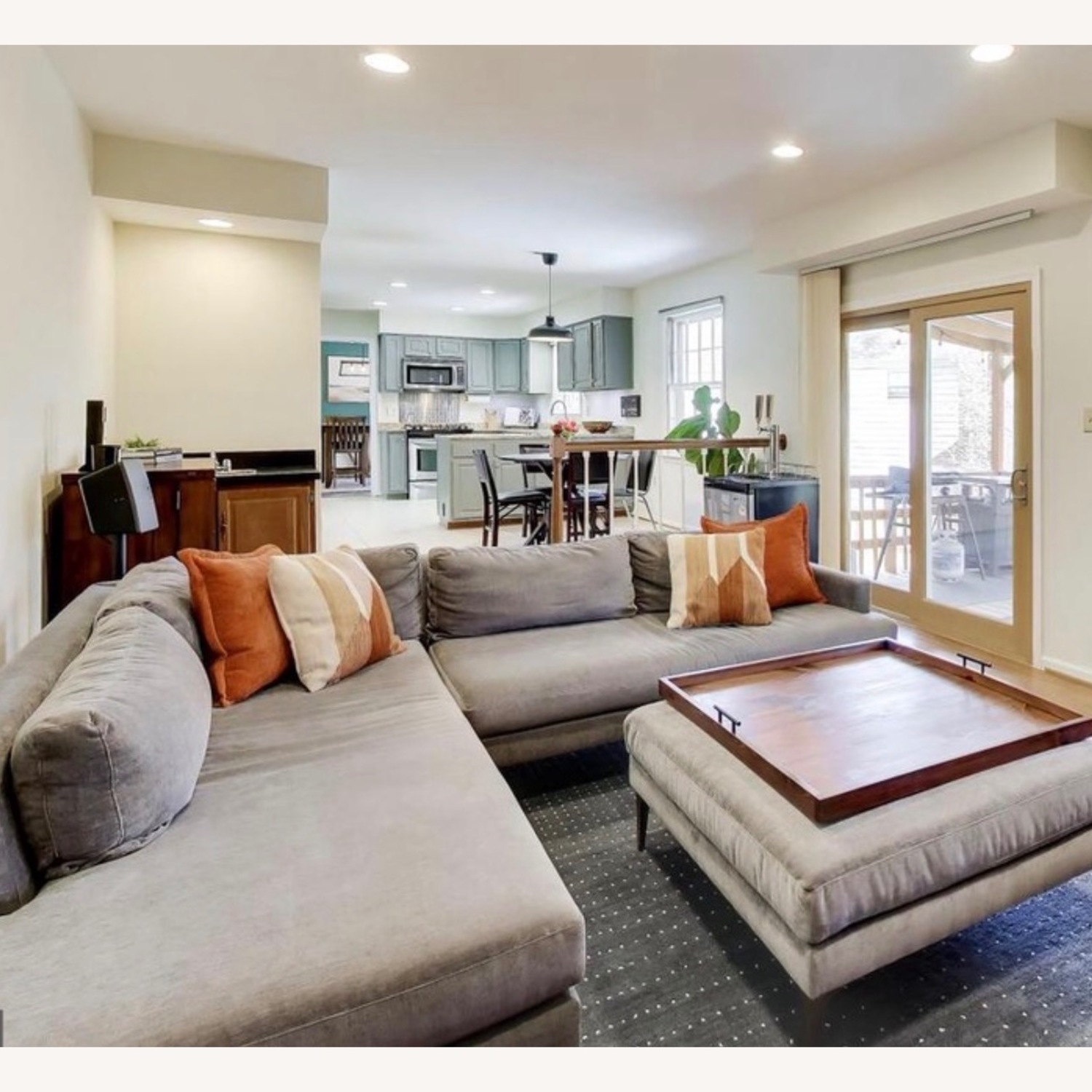 West Elm Andes Light Gray 2 Piece Sectional - image-1