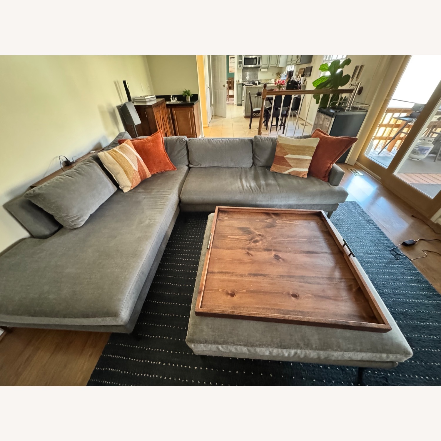 West Elm Andes Light Gray 2 Piece Sectional - image-3