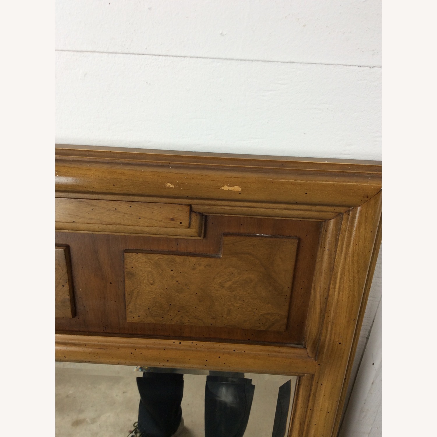 Pair of Mid Century Wall Mirrors w Burlwood Inlay - image-6