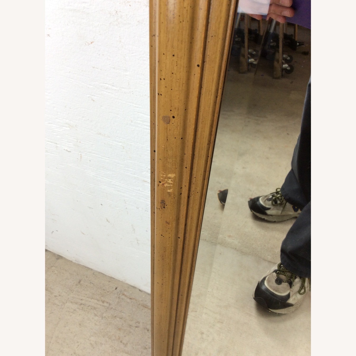 Pair of Mid Century Wall Mirrors w Burlwood Inlay - image-8