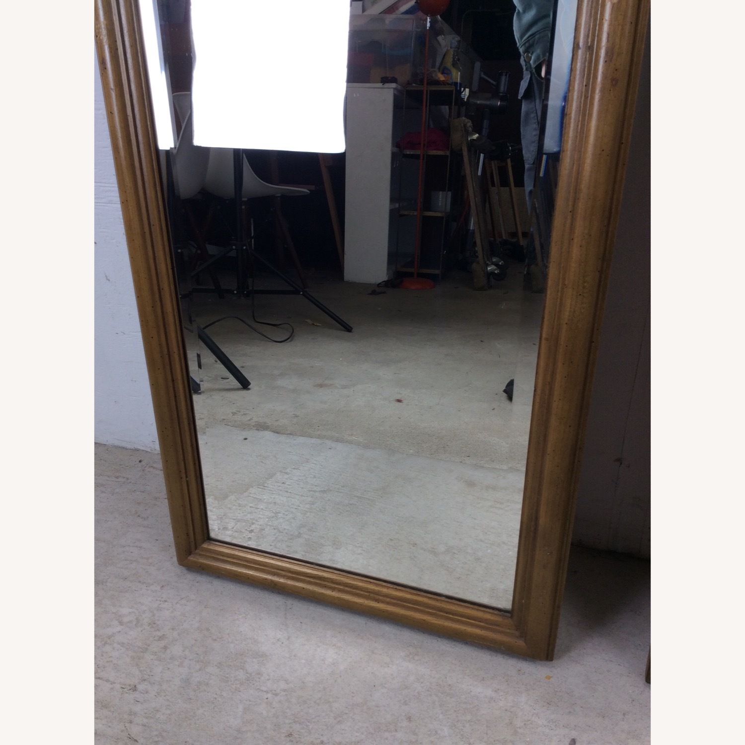 Pair of Mid Century Wall Mirrors w Burlwood Inlay - image-12