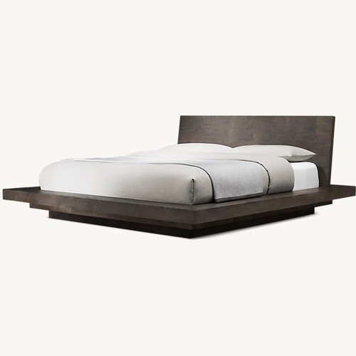 Used Restoration Hardware Dark Brown Wood King Bed for sale on AptDeco