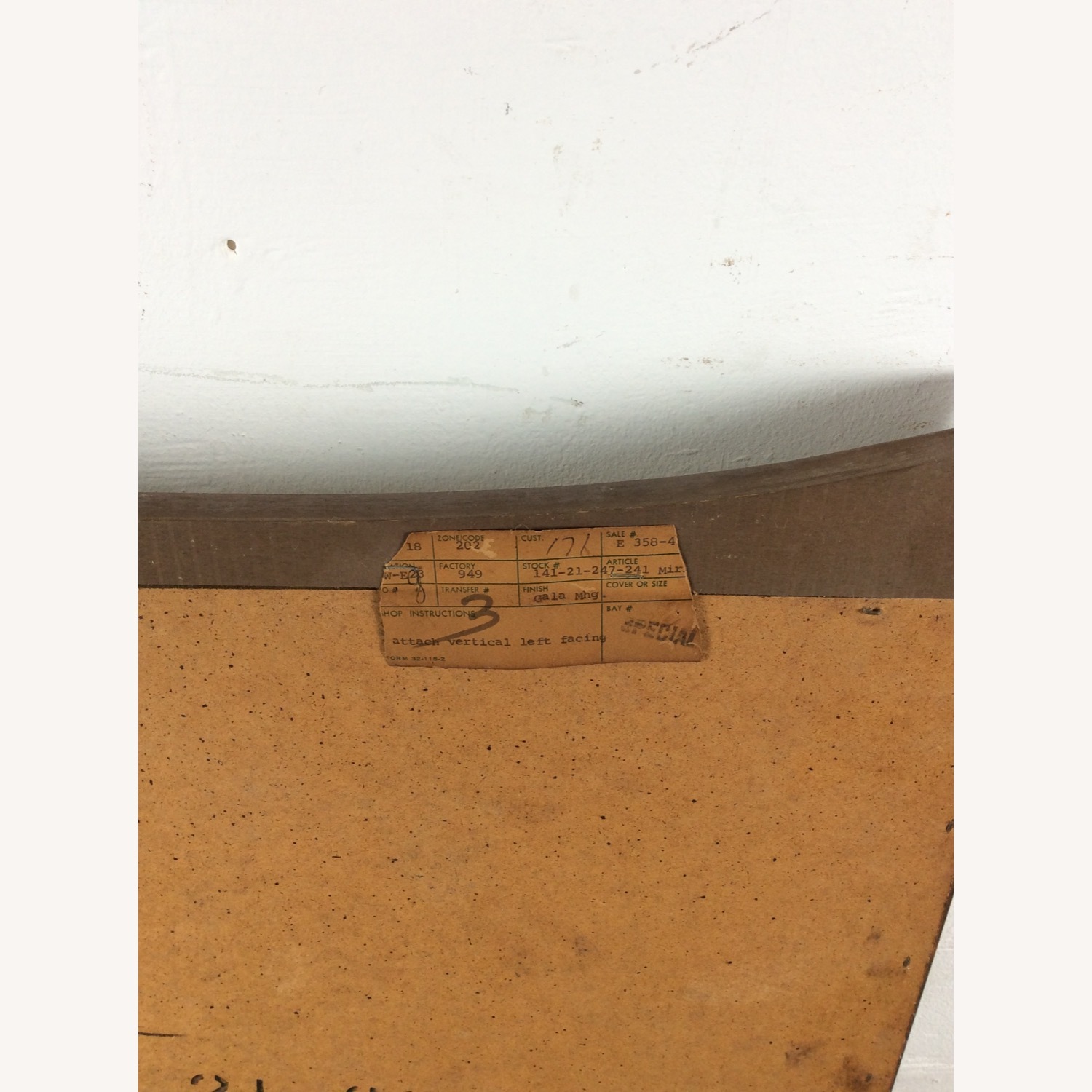 Mid Century Mirror with Unique Curved Top Frame - image-15