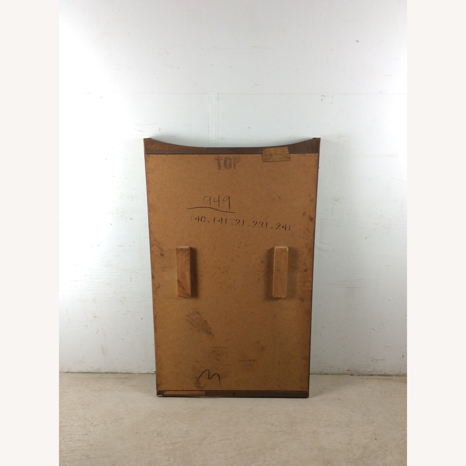 Mid Century Mirror with Unique Curved Top Frame - image-14