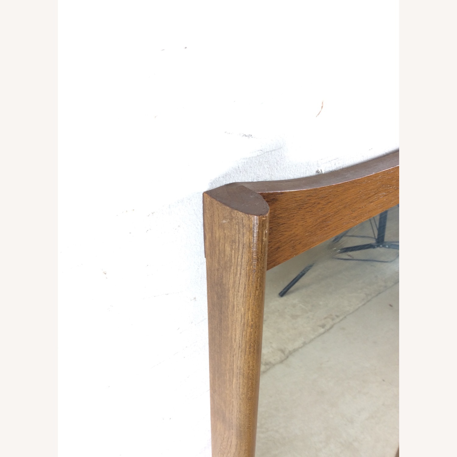 Mid Century Mirror with Unique Curved Top Frame - image-8