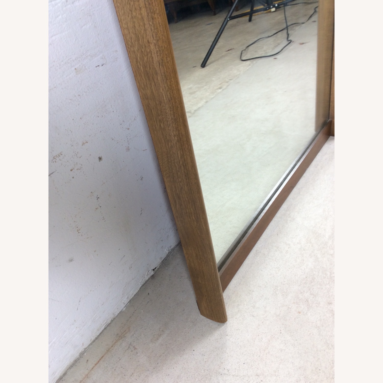 Mid Century Mirror with Unique Curved Top Frame - image-13