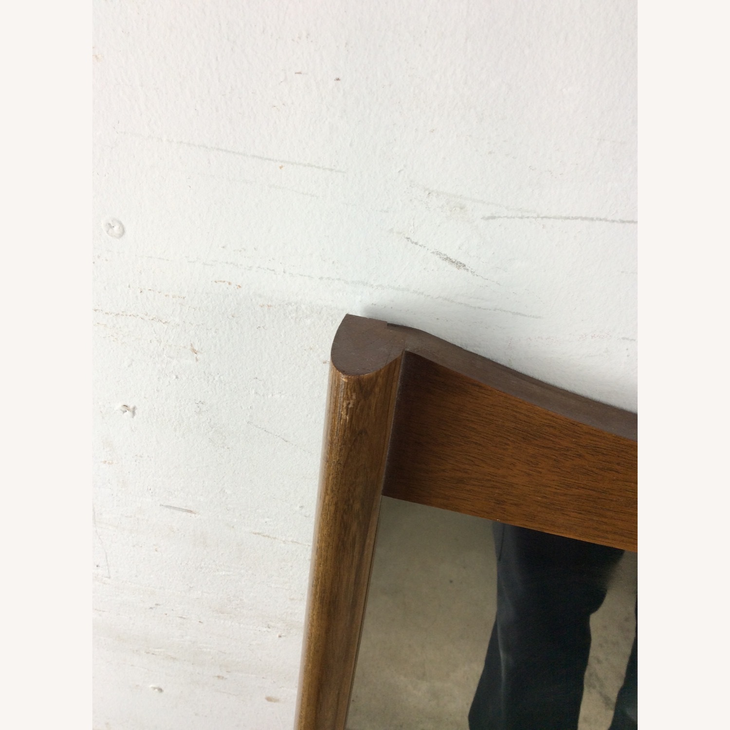 Mid Century Mirror with Unique Curved Top Frame - image-7