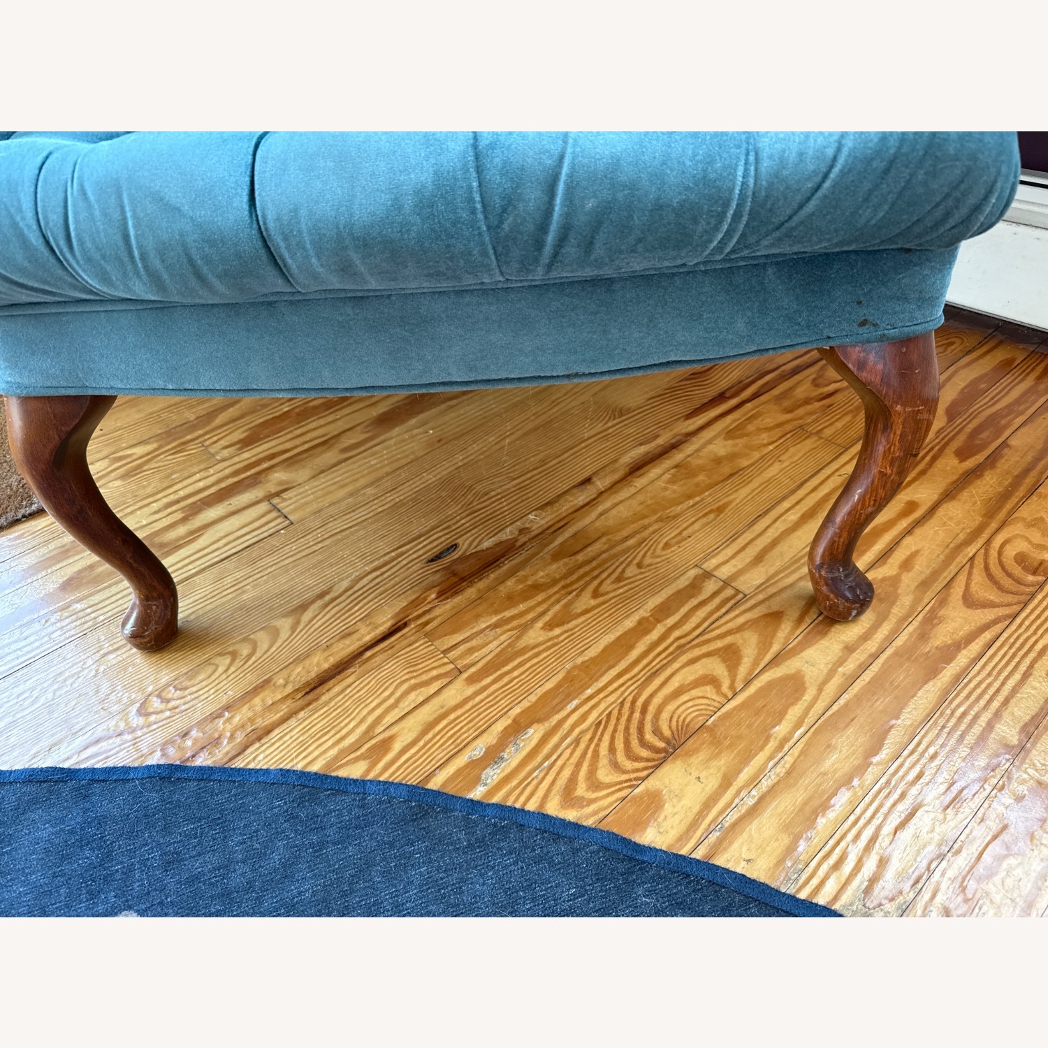 Teal Velour Armchair - image-6