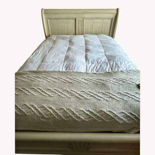 Used Solid Wood Queen Sleigh Bed for sale on AptDeco