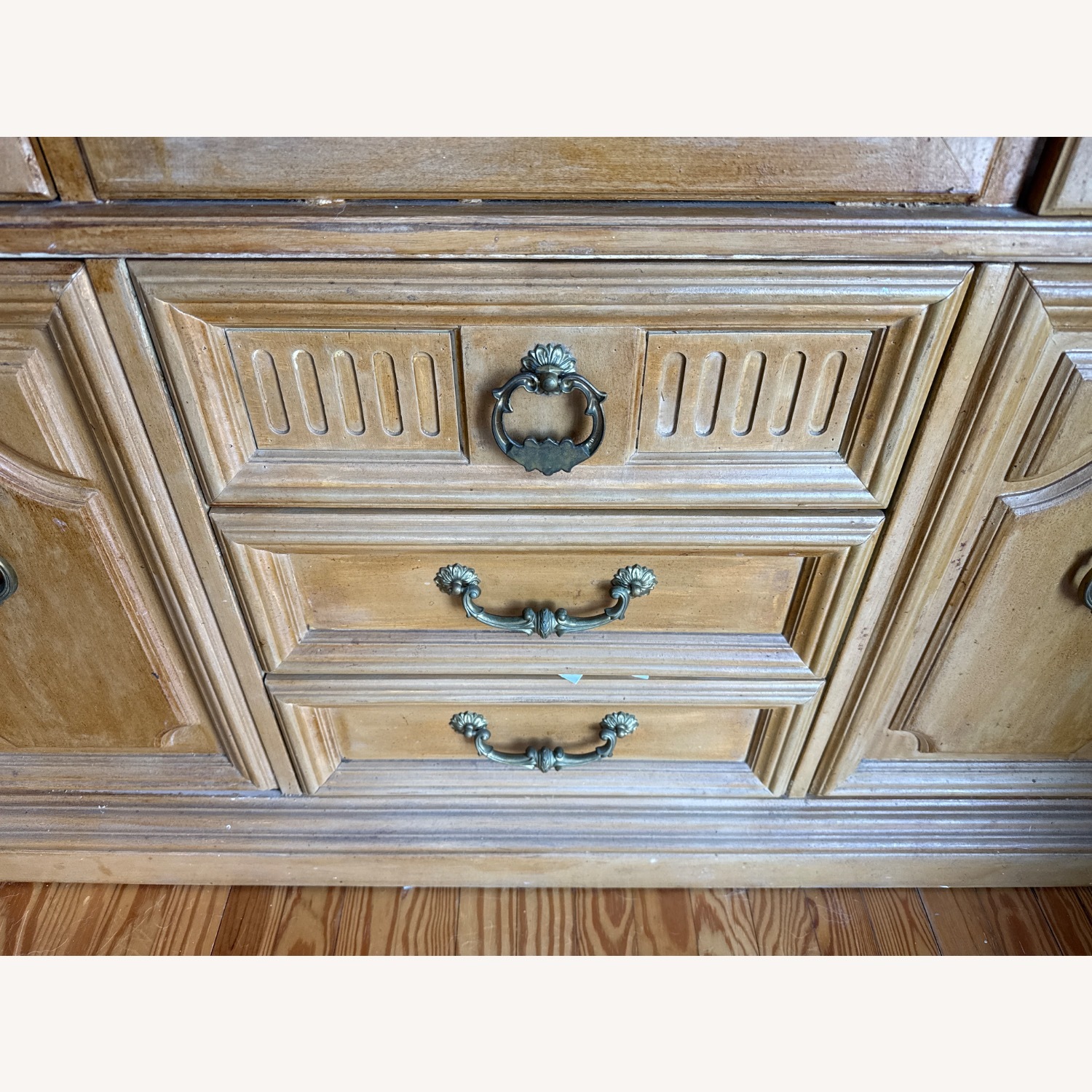 Vintage/Antique Natural Wood Wall Unit - image-4