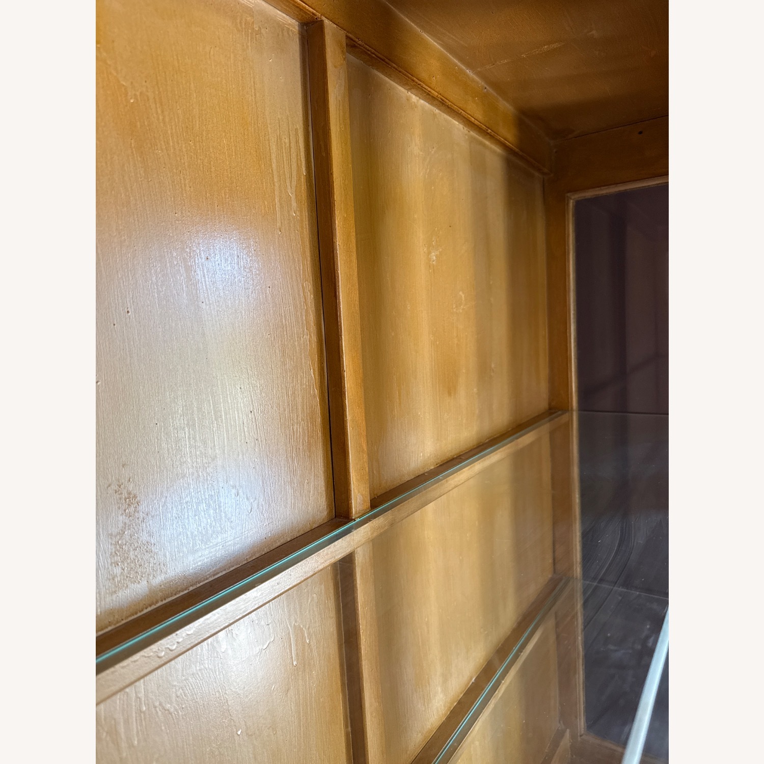 Vintage/Antique Natural Wood Wall Unit - image-6