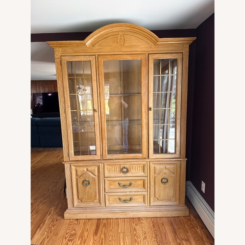 Used Vintage/Antique Natural Wood Wall Unit for sale on AptDeco