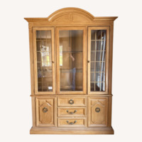 Vintage/Antique Natural Wood Wall Unit