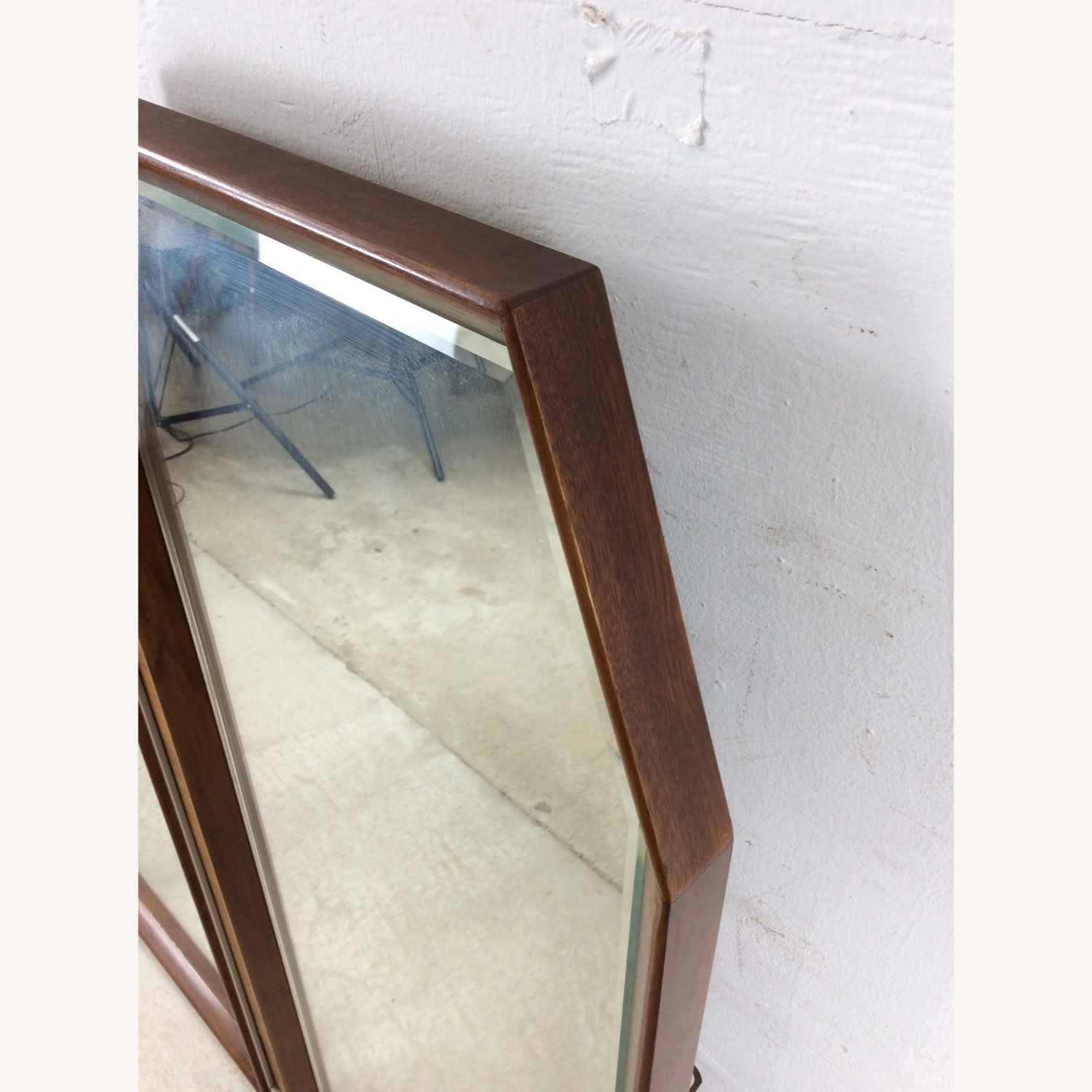 Mid Century Wall Mirror with 2 Hexagonal Mirrors - image-15