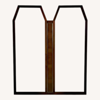 Mid Century Wall Mirror with 2 Hexagonal Mirrors