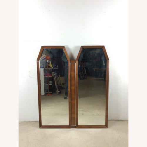 Used Mid Century Wall Mirror with 2 Hexagonal Mirrors for sale on AptDeco