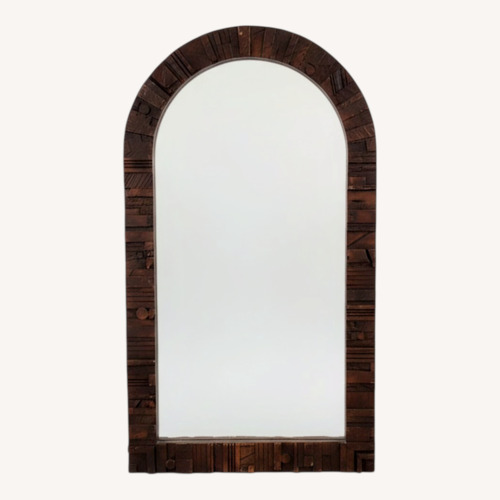 Used MCM Arch Top Wall Mirror with Brutalist Frame for sale on AptDeco
