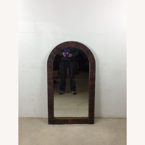 Used MCM Arch Top Wall Mirror with Brutalist Frame for sale on AptDeco