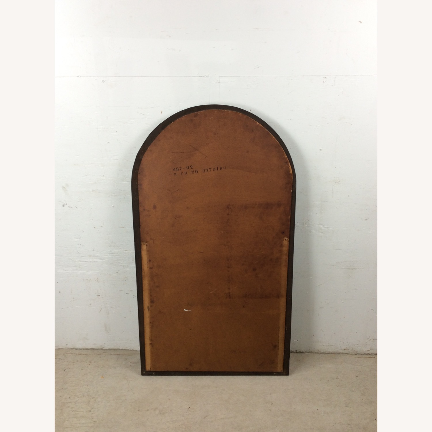 MCM Arch Top Wall Mirror with Brutalist Frame - image-19