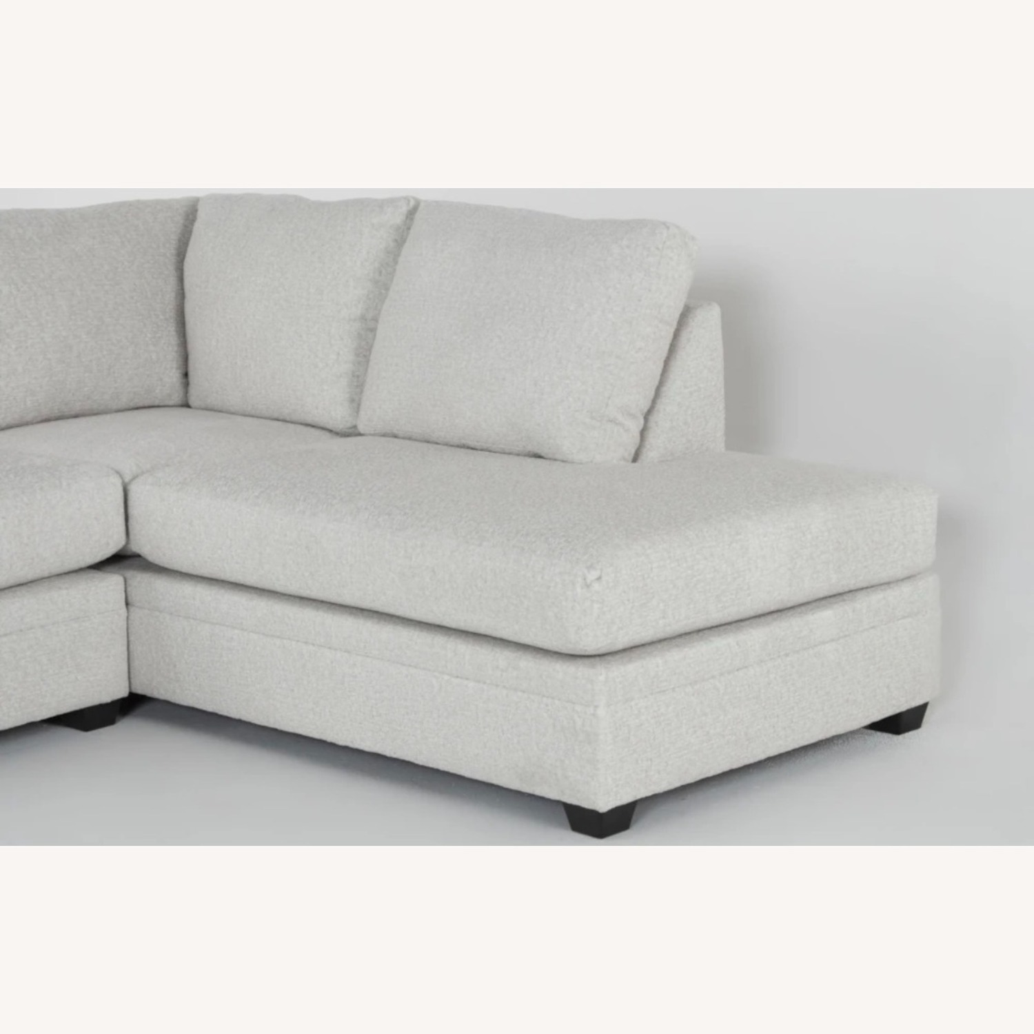 Living Spaces Zoeller Natural Fabric 3+ Piece Sectional - image-4