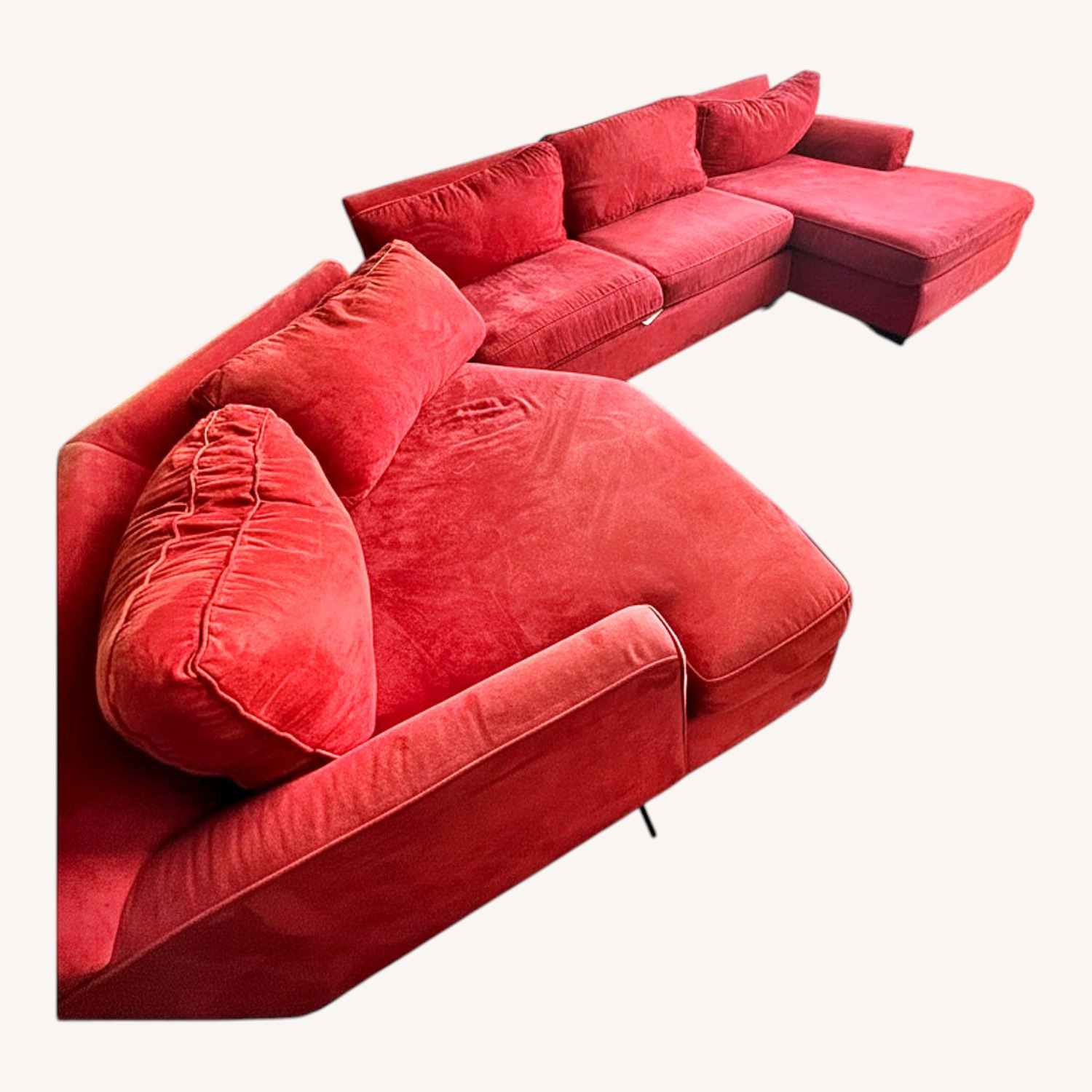 Max Home Red 3+ Piece Sectional - image-0
