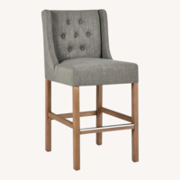 Wade Logan Dark Gray Fabric Stools