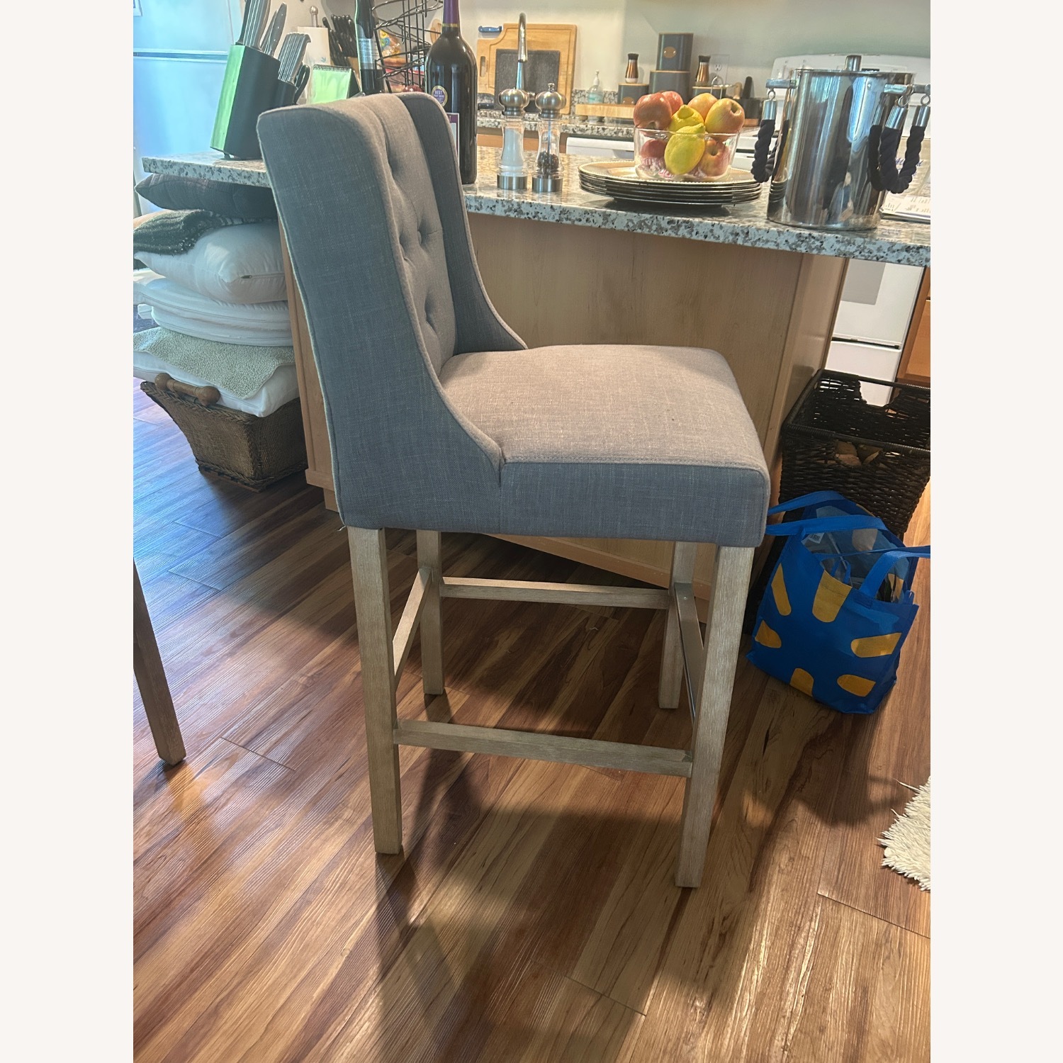 Wade Logan Dark Gray Fabric Stools - image-3