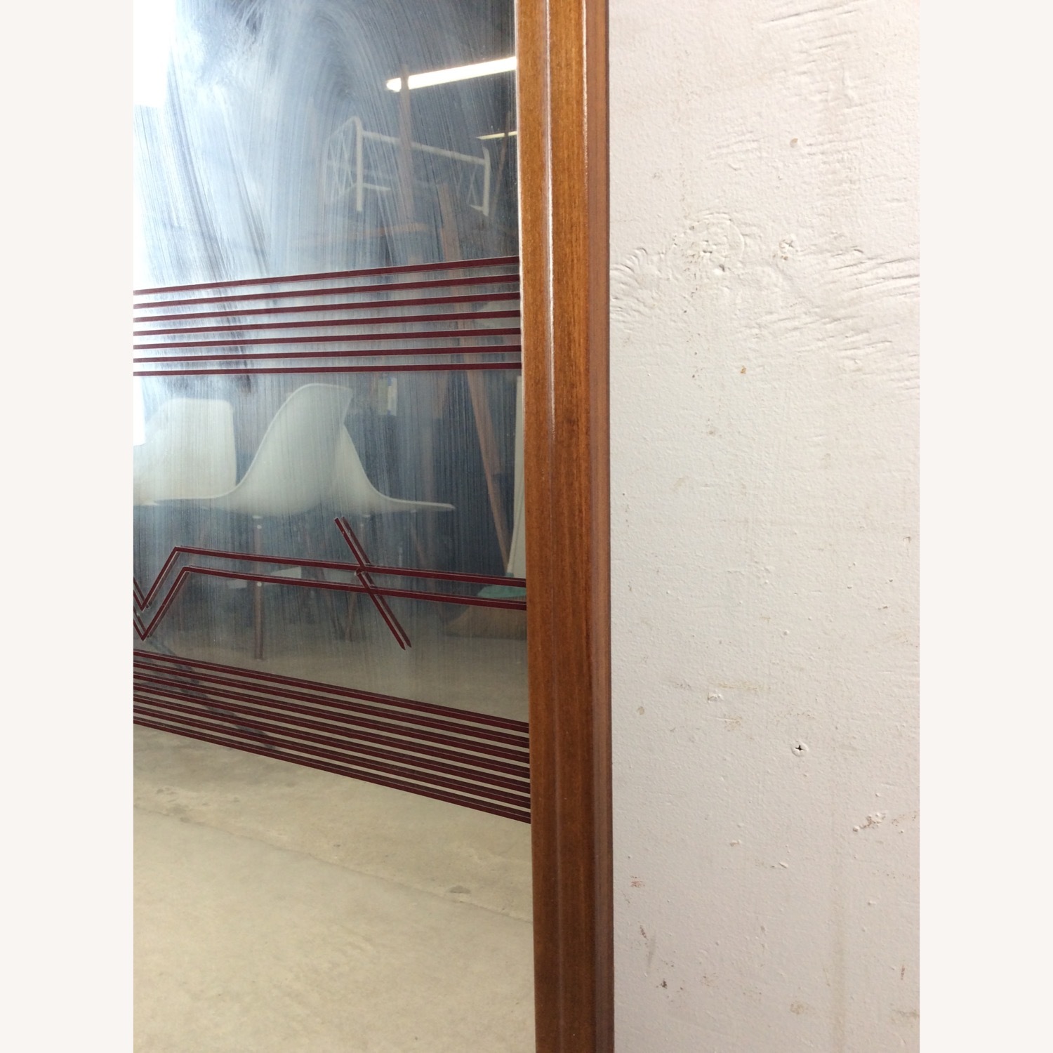 Mid Century Wall Mirror with Vinyl Printed Decal - image-11