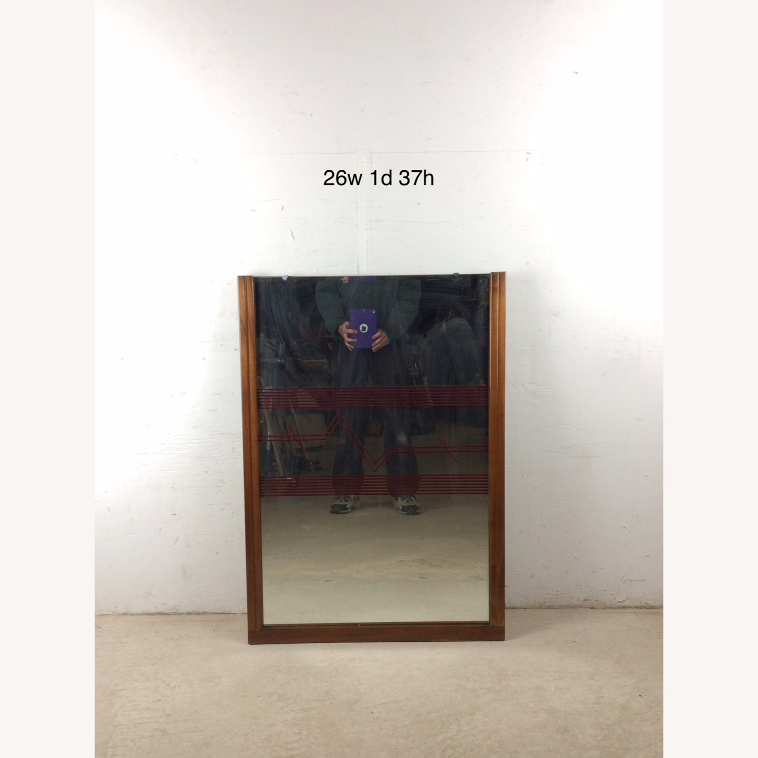 Mid Century Wall Mirror with Vinyl Printed Decal - image-17