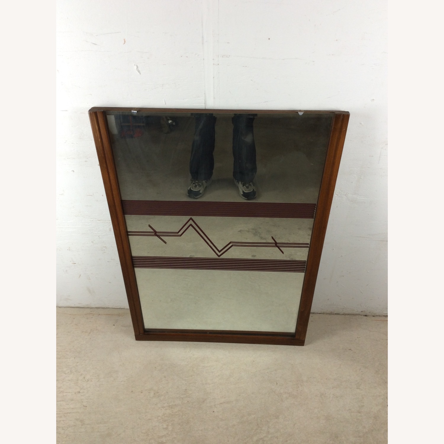 Mid Century Wall Mirror with Vinyl Printed Decal - image-4