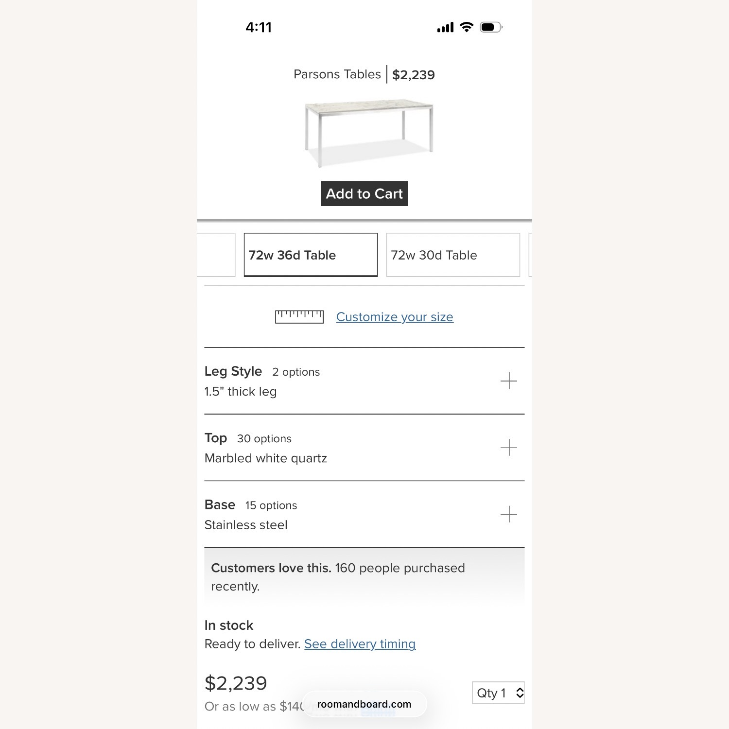 Room & Board Parsons Dining Table - image-6