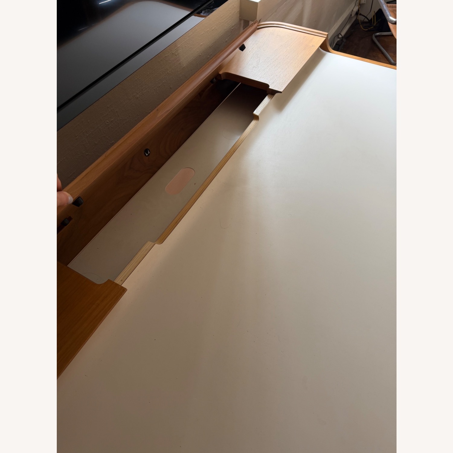 Herman Miller Airia White Metal Wood Desk - image-9